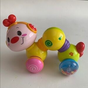 Musical & Moving Yellow & Pink Learning Caterpillar Toy with Smiling Face